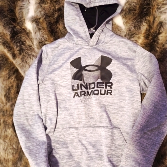Boys Grey "UA" Hoodie - Picture 1 of 4